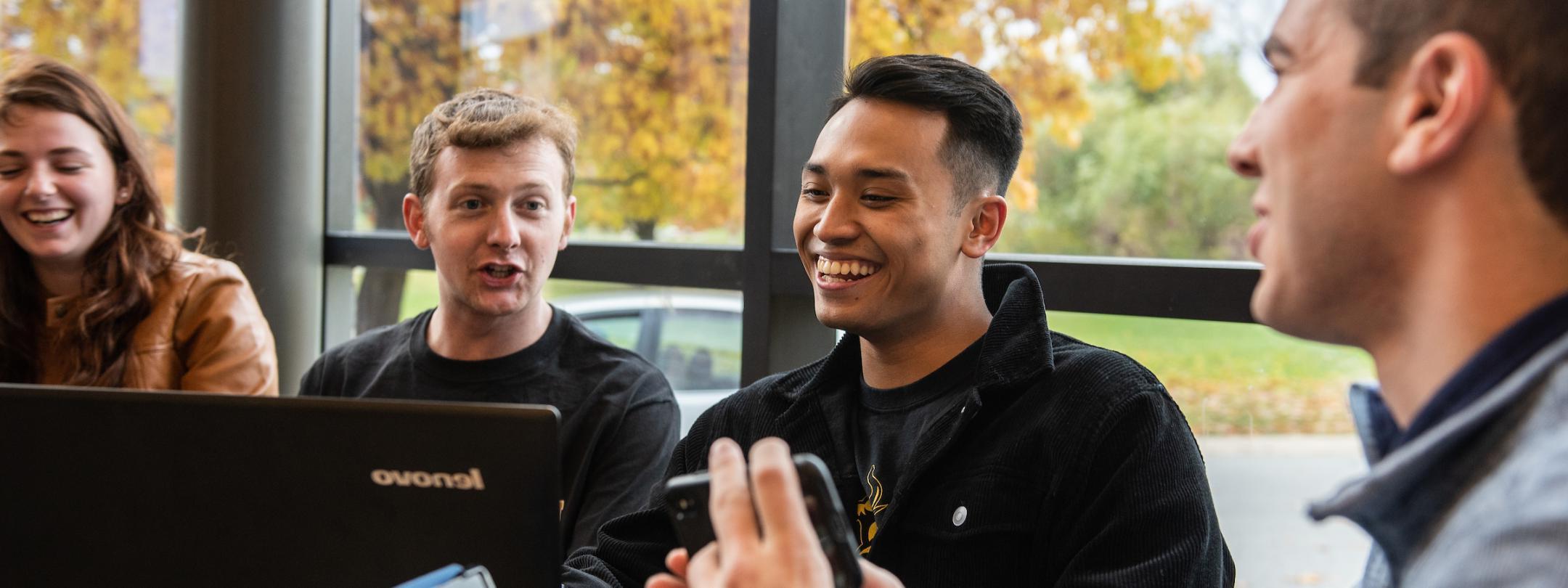 Students studying together